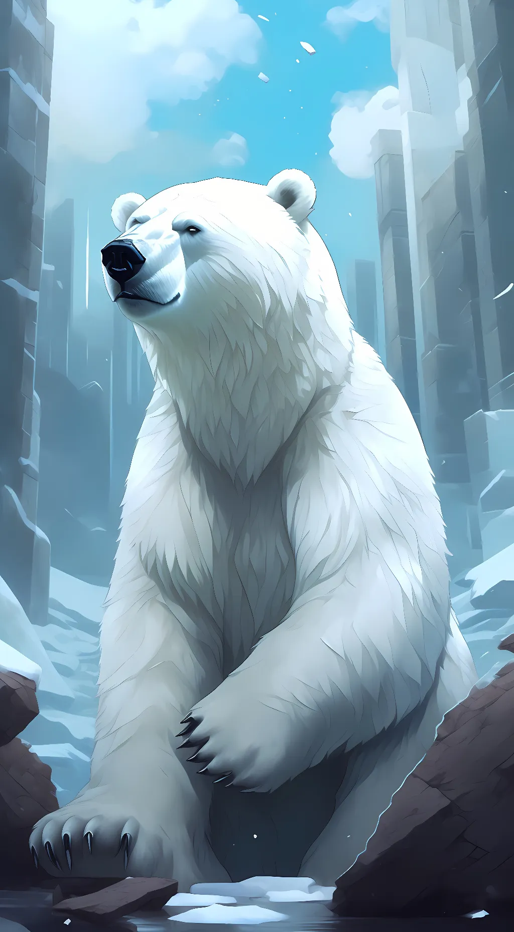 ai character: Polar bear 2026 background