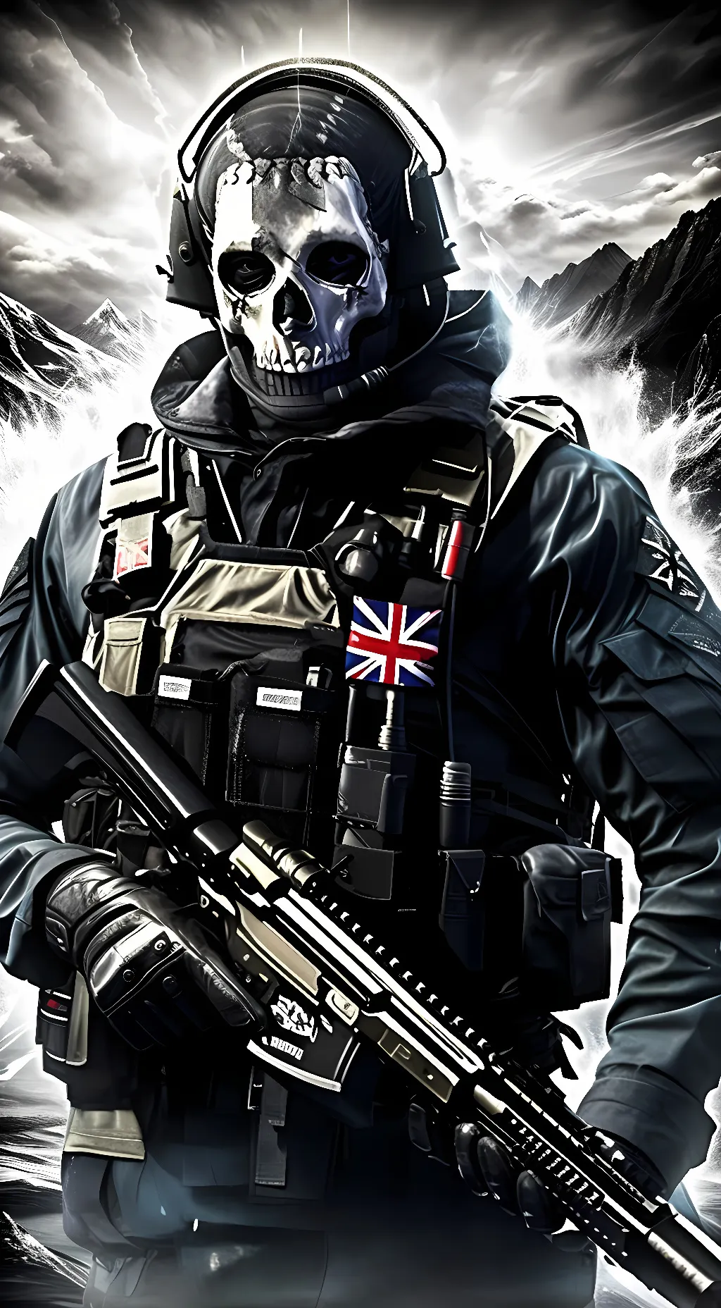 ai character: Ghost background
