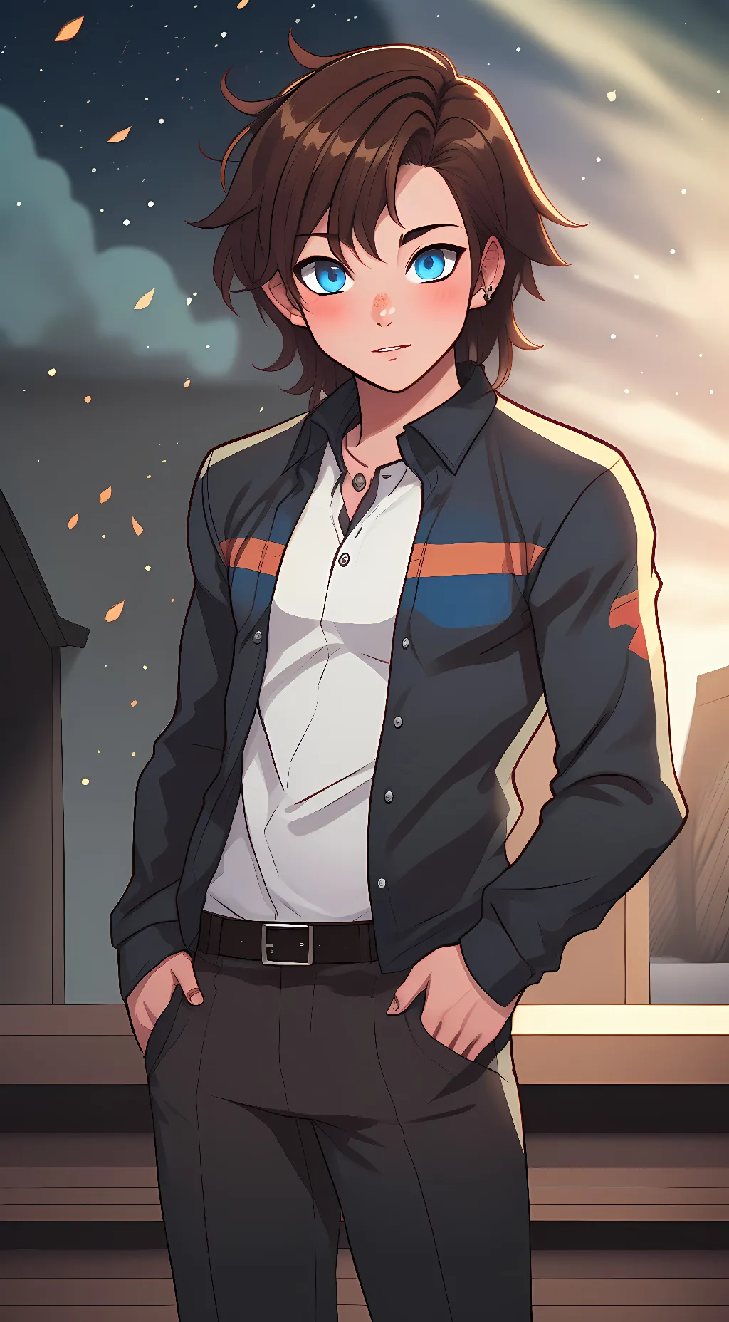 ai character: ash background