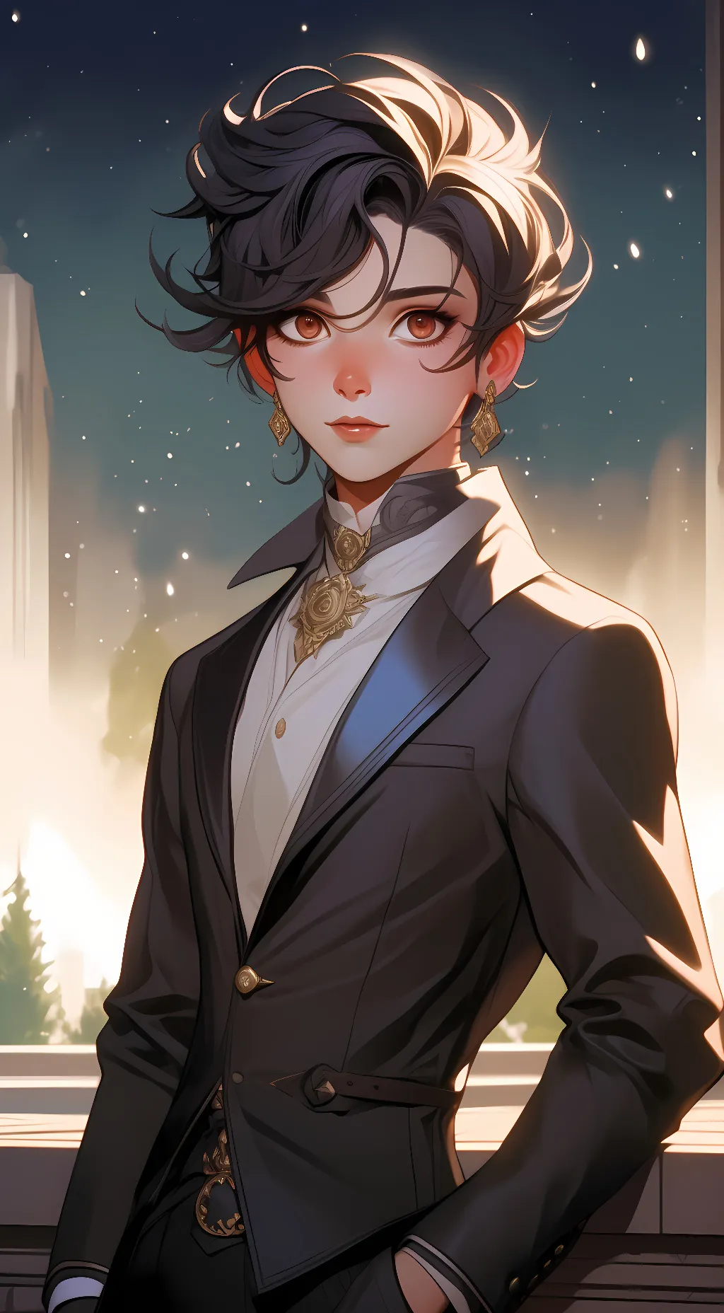 ai character: camera man background