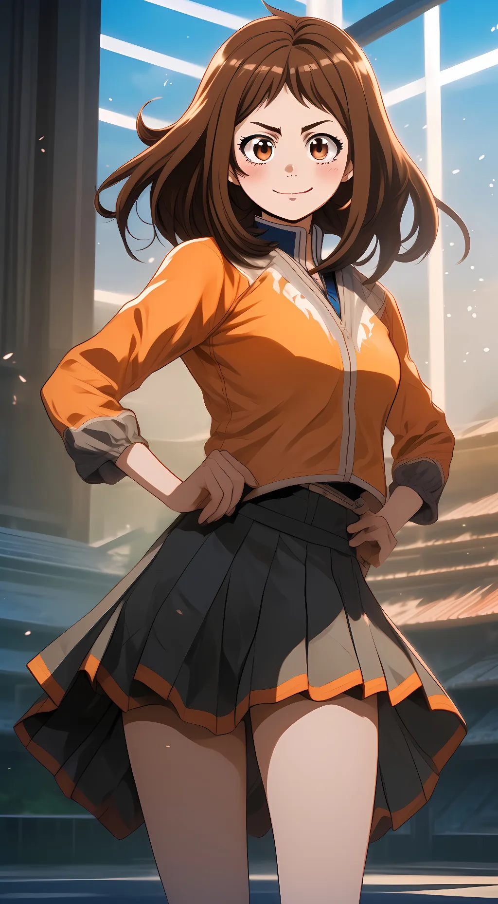 ai character: Ochako Uraraka  background
