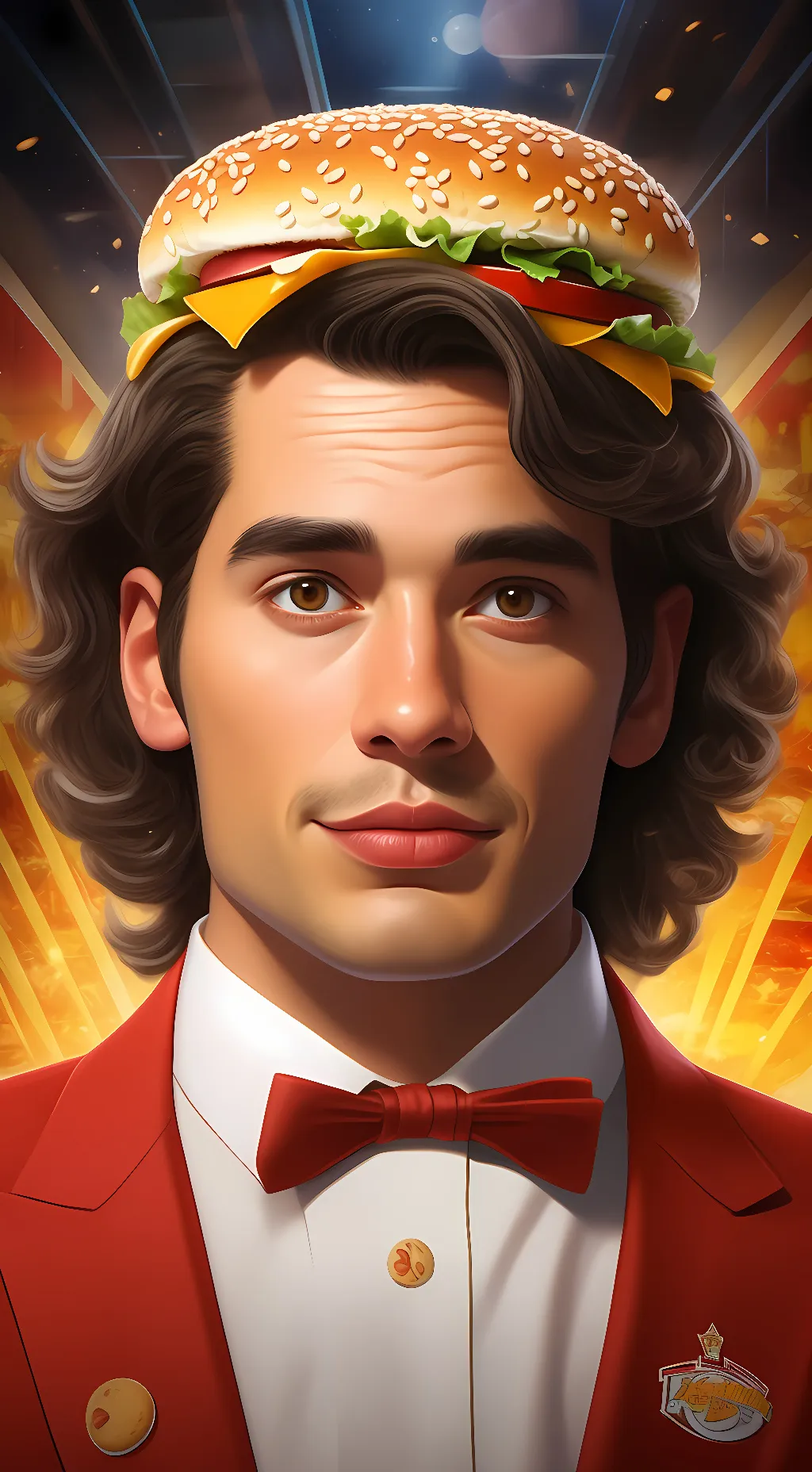 ai character: Burger King background
