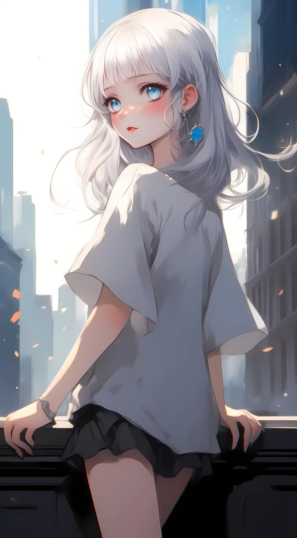 ai character: Snow background