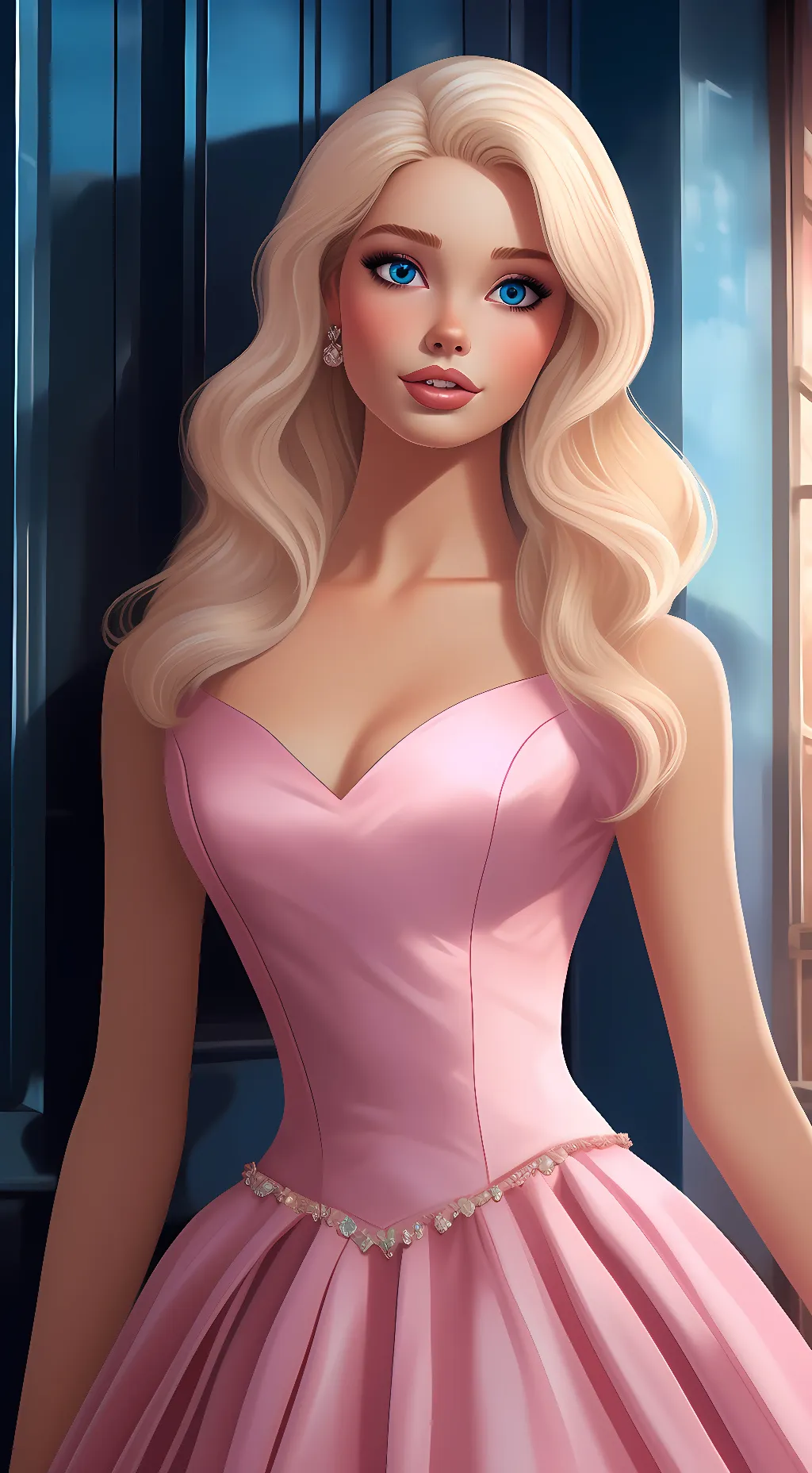 ai character: Barbie background
