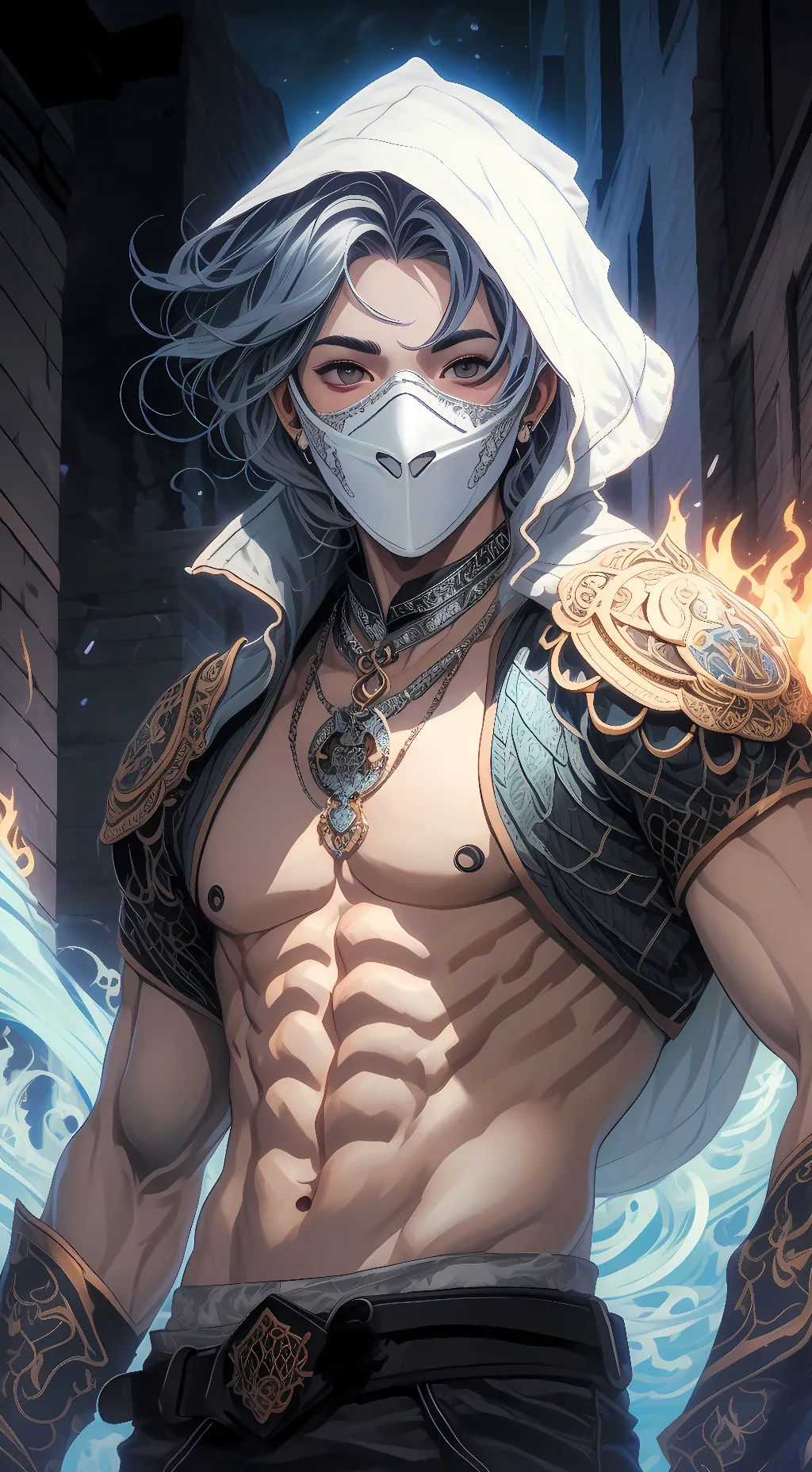 ai character: Leonardo Black background