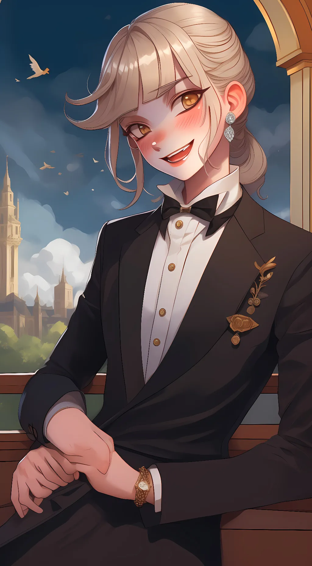 ai character: toga background