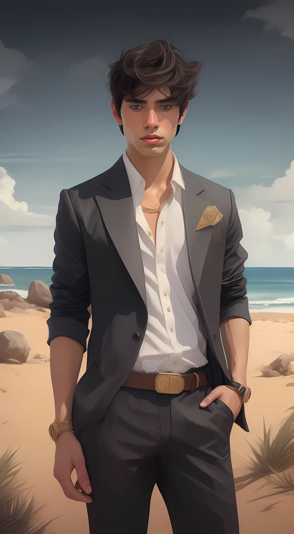 ai character: Everett  background