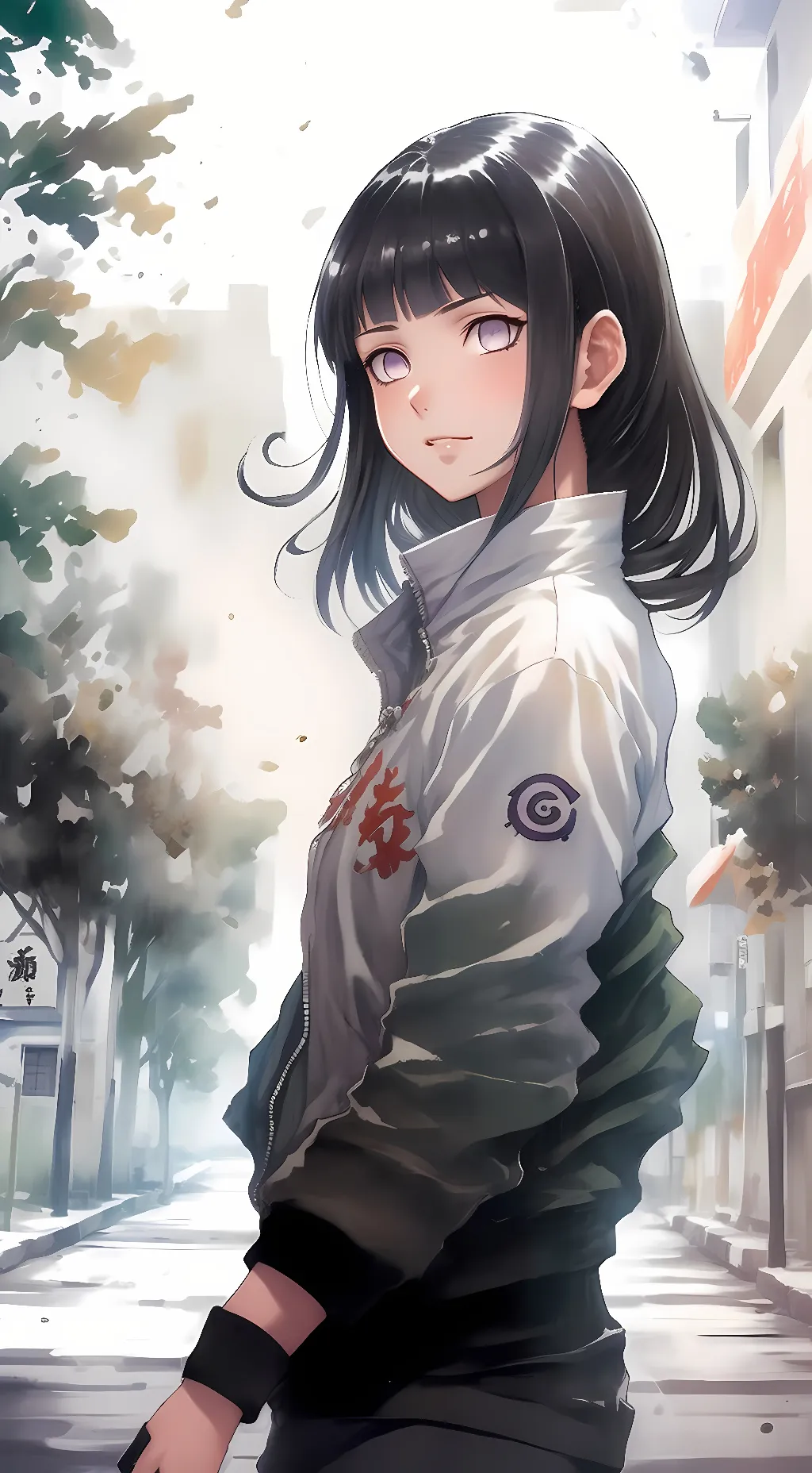 ai character: Hinata Hyūga background