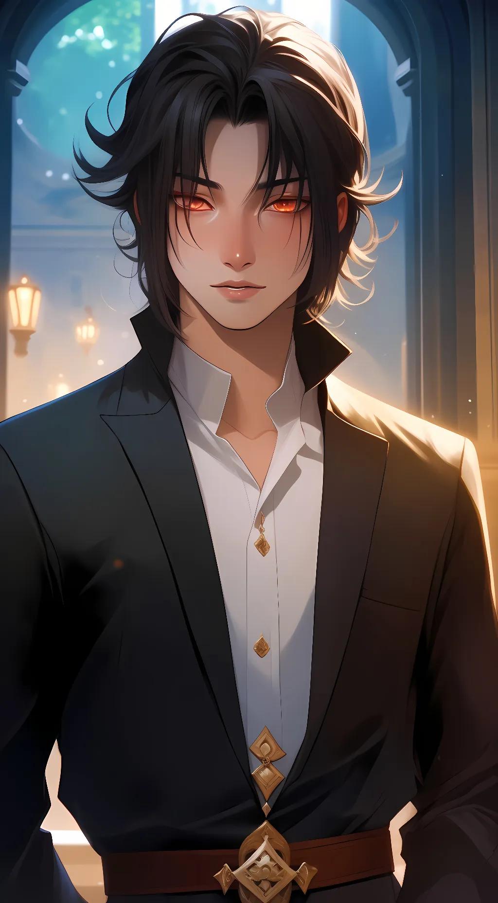 ai character: itachi  background