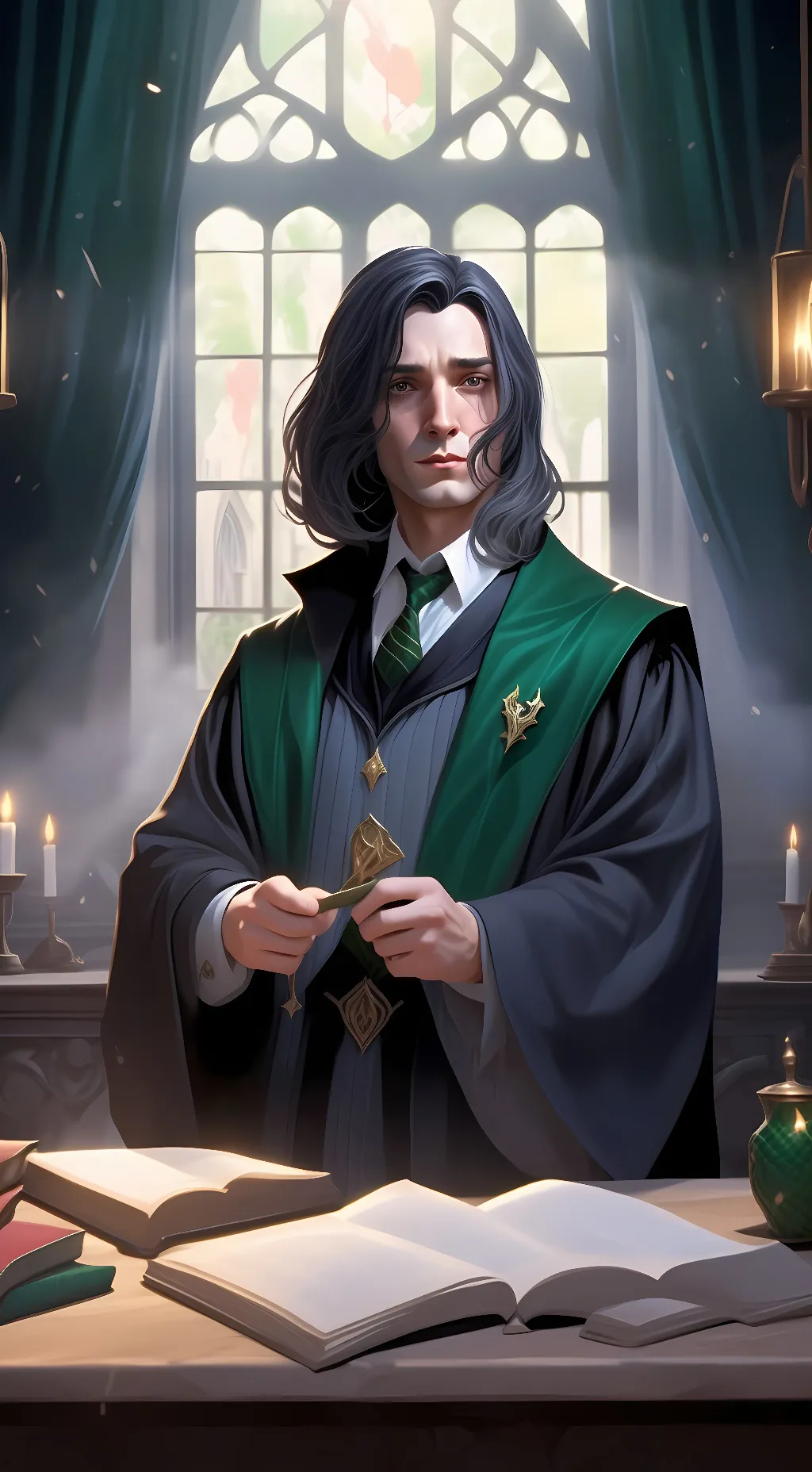 ai character: Professor severus  background