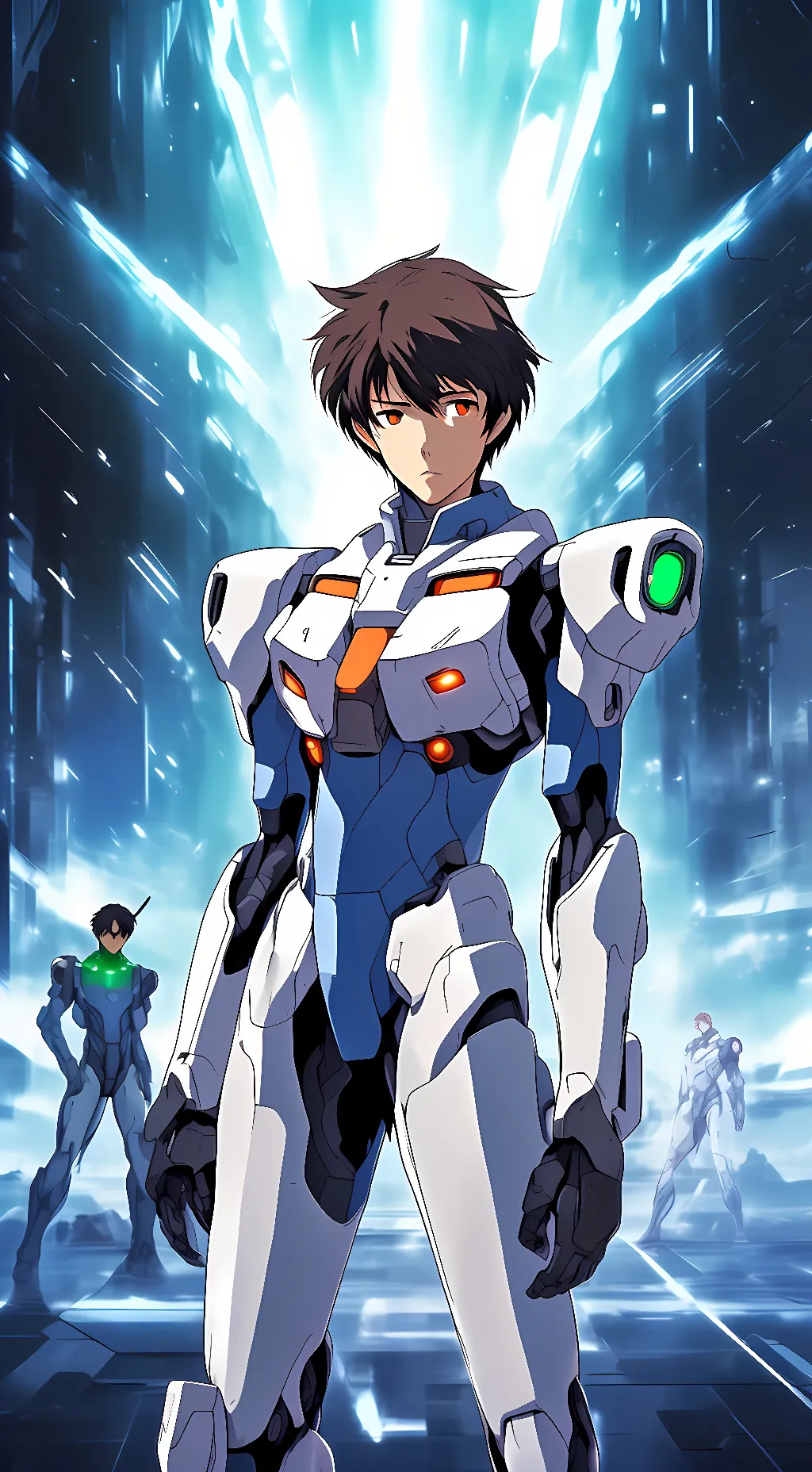 ai character: shinji lkari  background