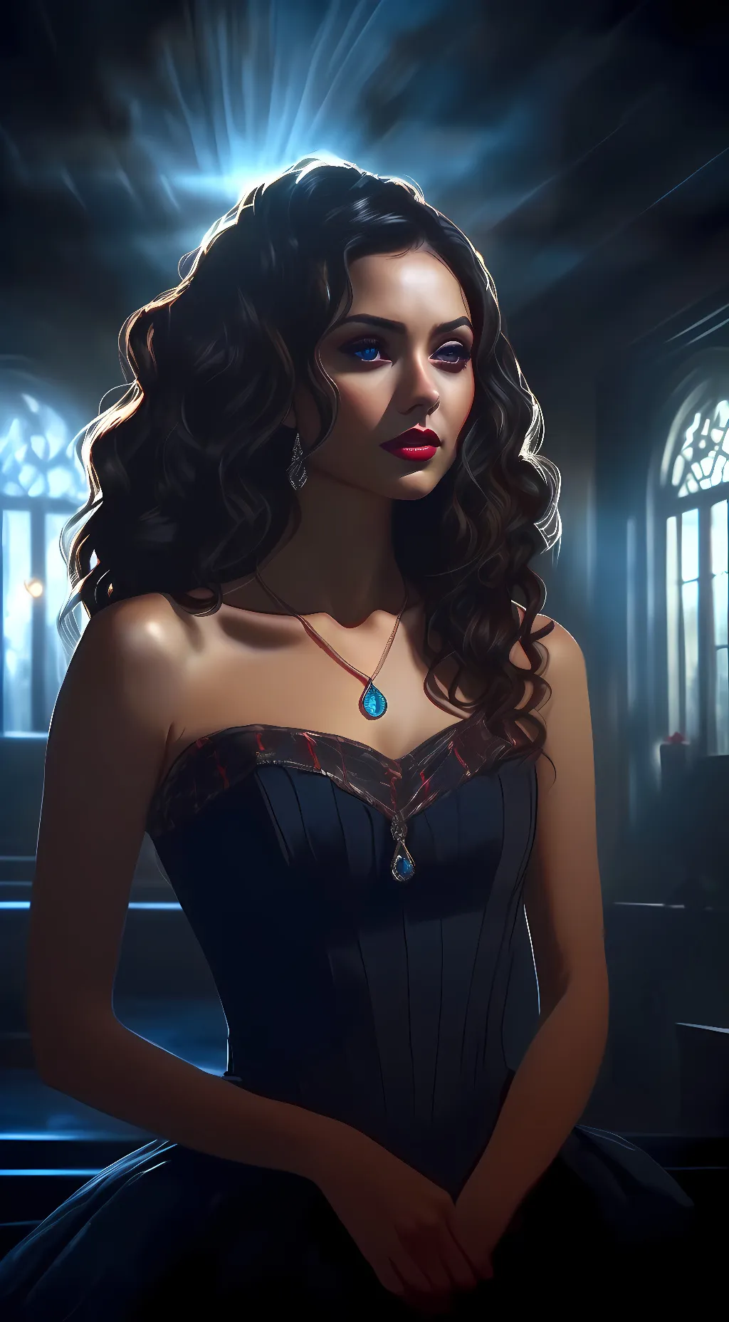 ai character: Katherine pierce  background