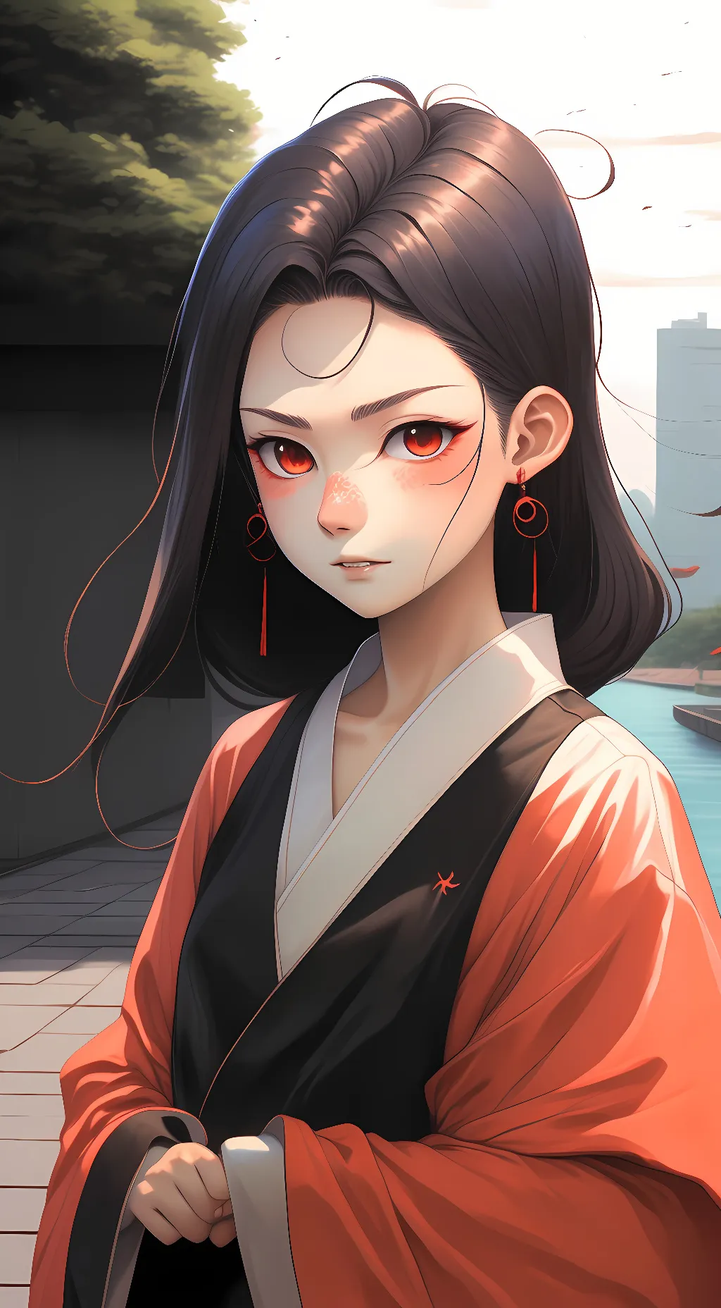 ai character: Nezuko background