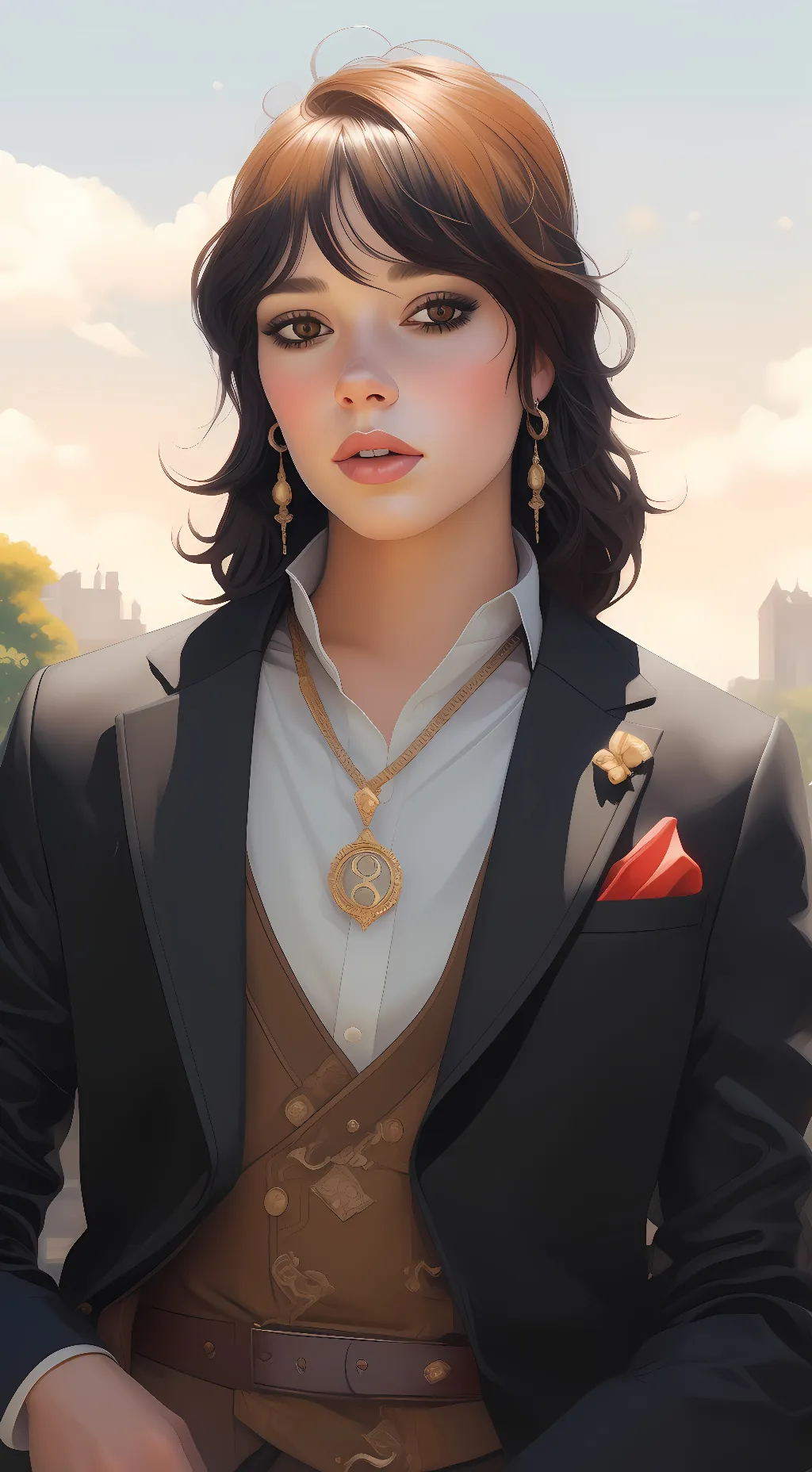 ai character: Jenna ortega background