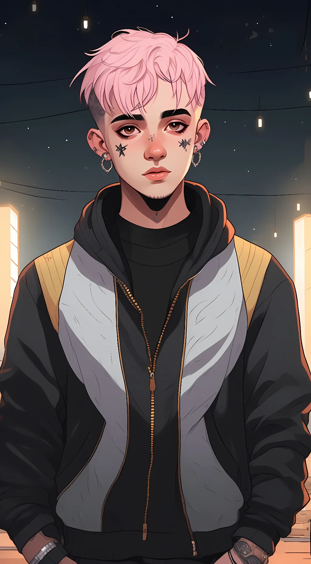 ai character: lil peep  background