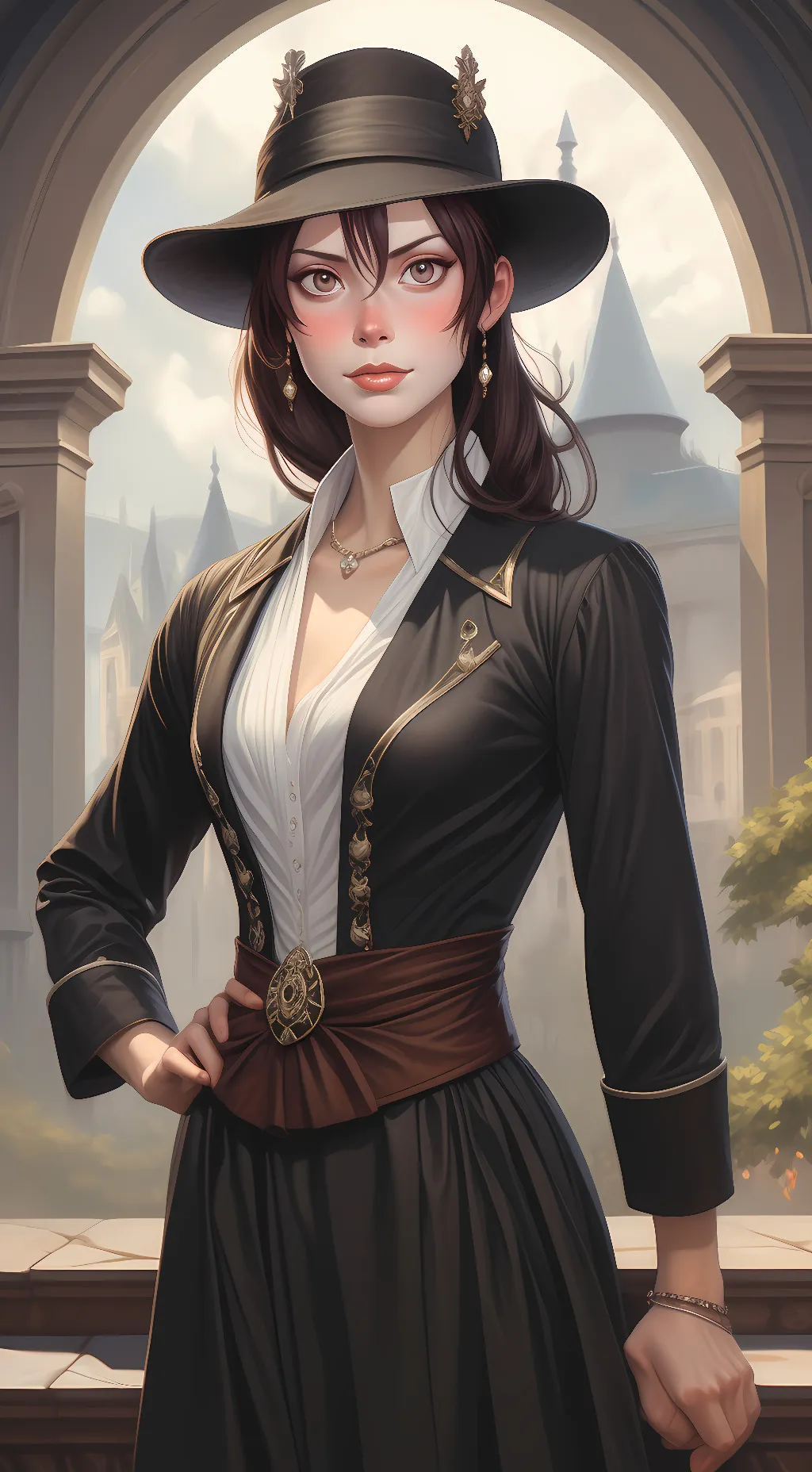 ai character: Leslie  background