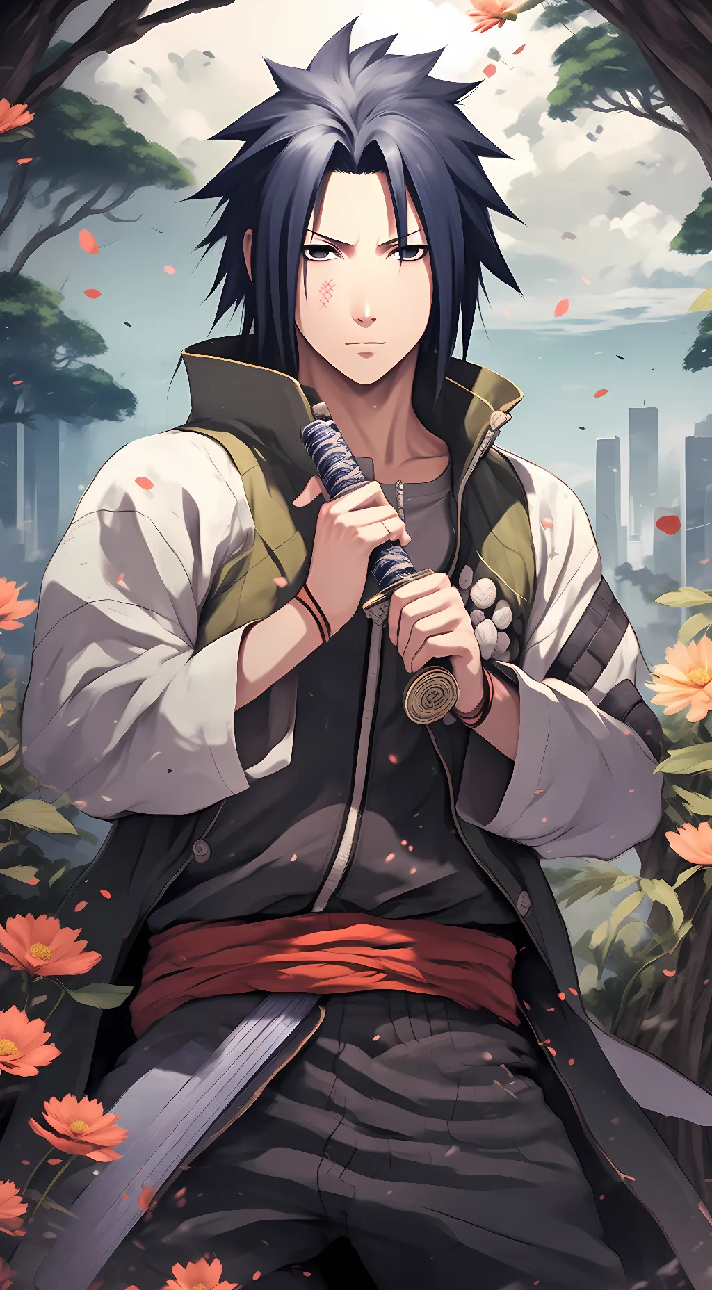 ai character: Sasuke Uchiha background
