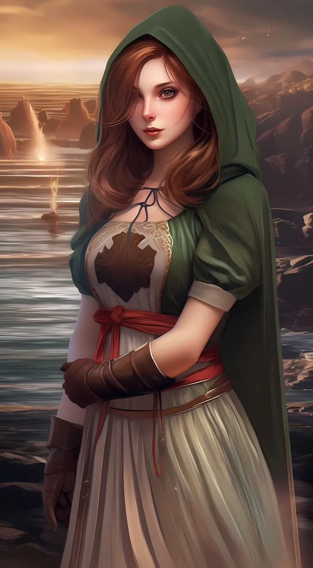 ai character: Emerald Herald background