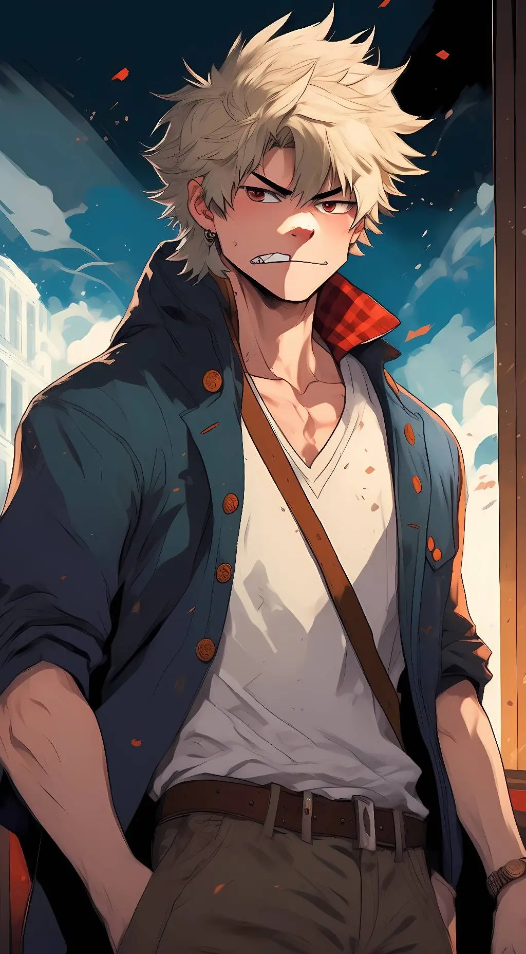 ai character: Katsuki bakugo background