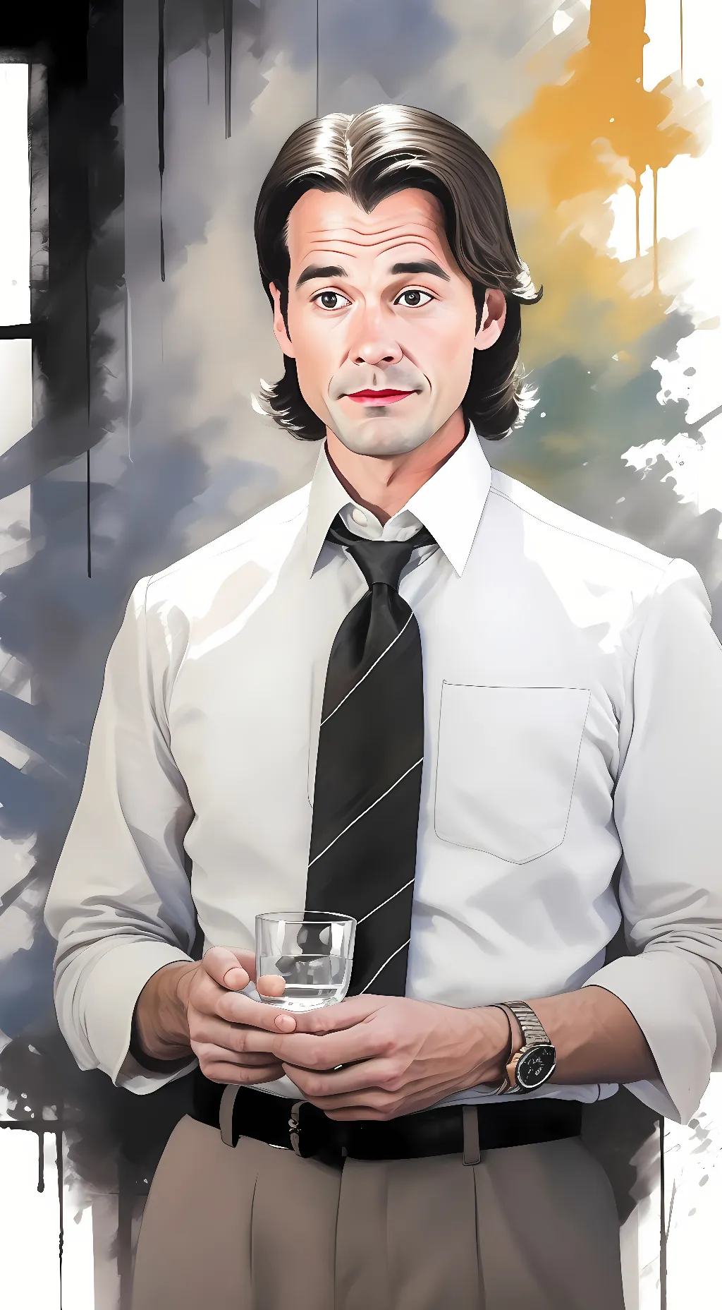 ai character: true story meme background