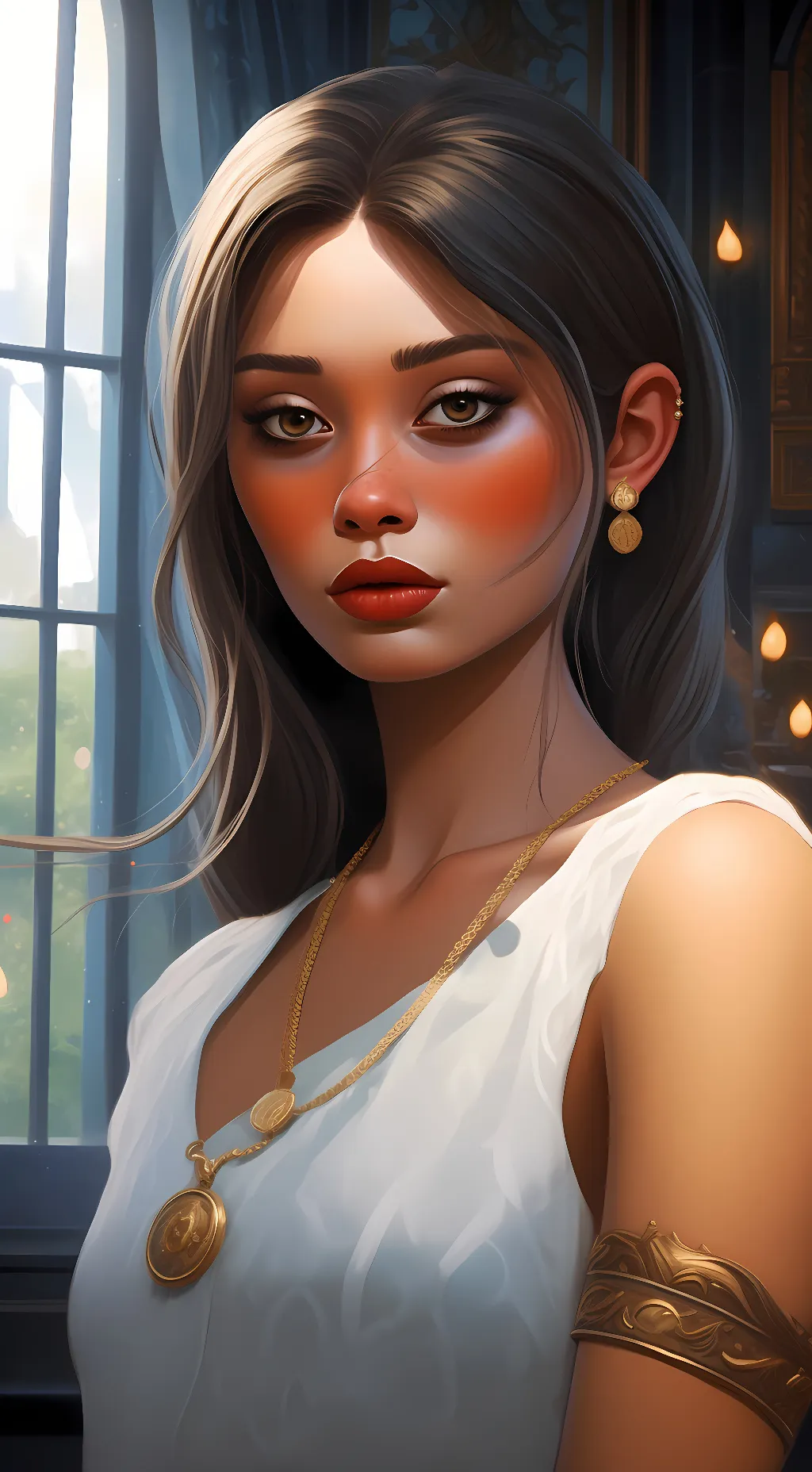 ai character: Victoria Palms background
