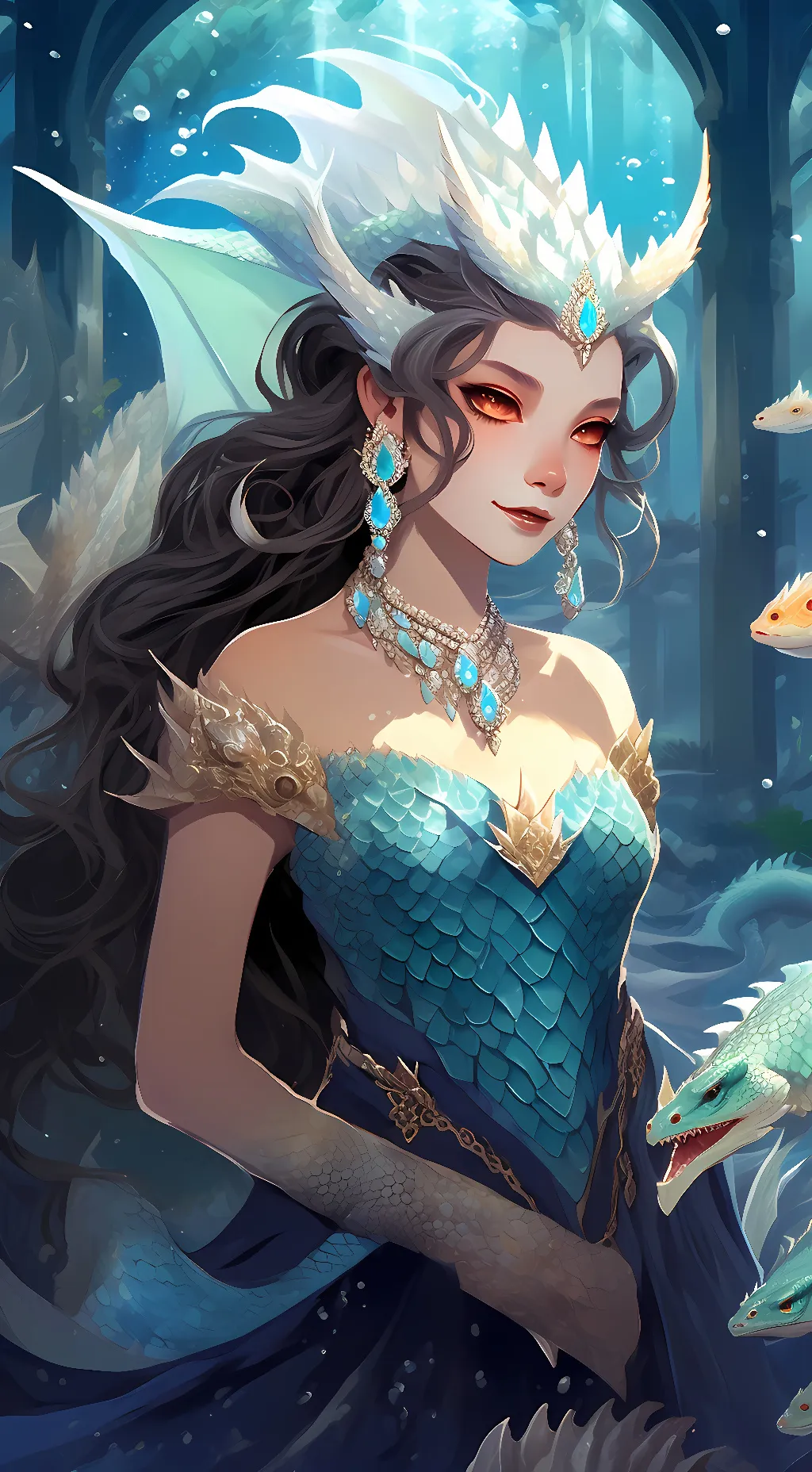 ai character: queen coast background