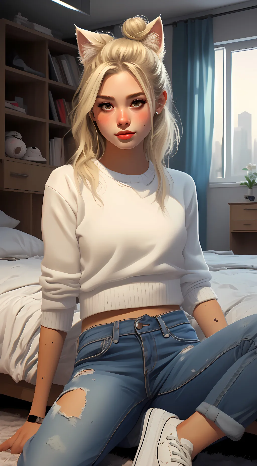 ai character: Aurora background