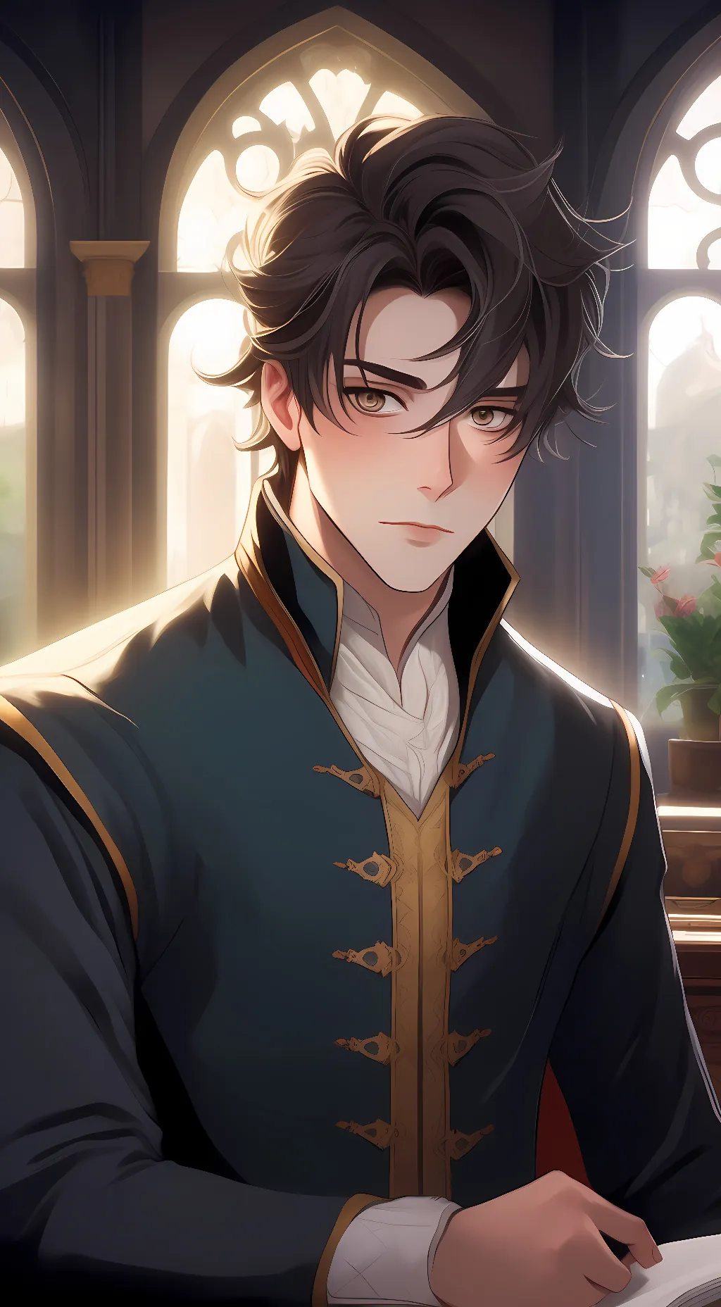 ai character: wriothesley  background