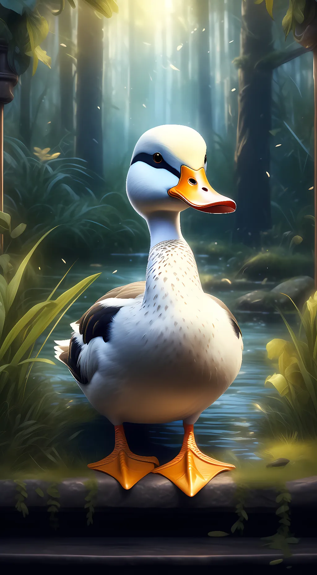 ai character: Lucky Ducky background