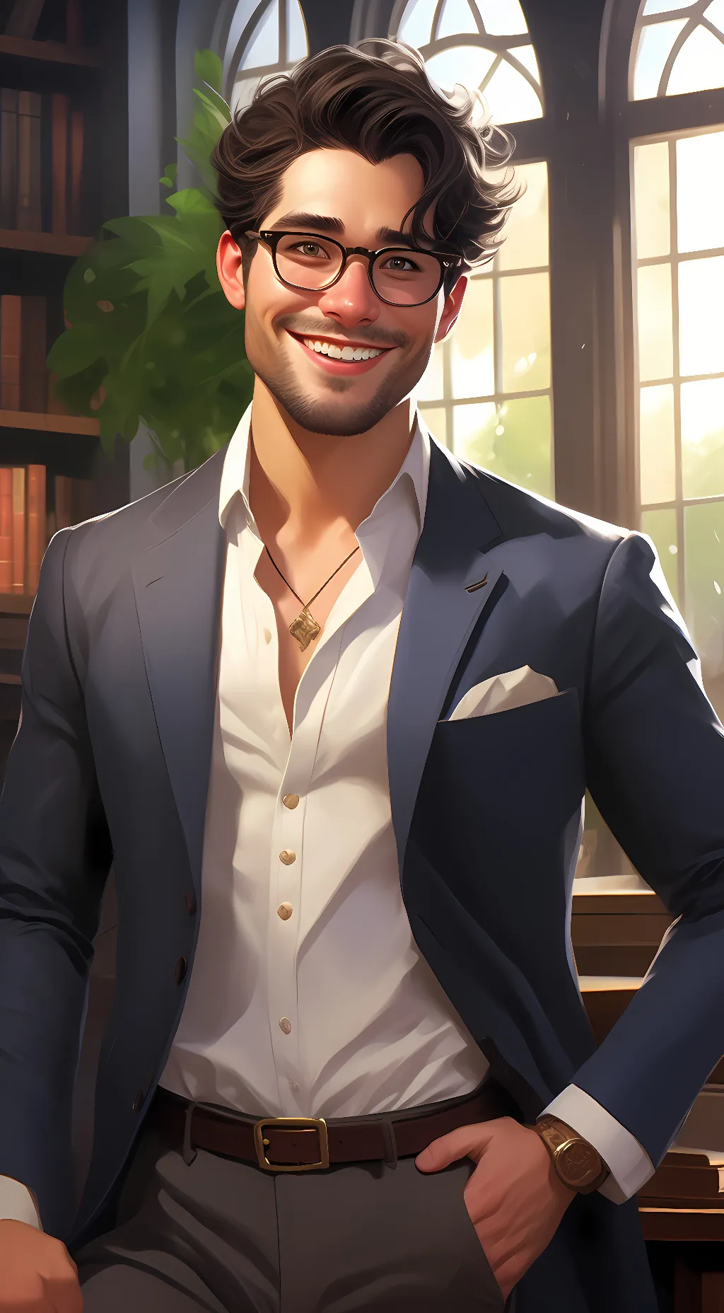 ai character: Alan Therapist  background