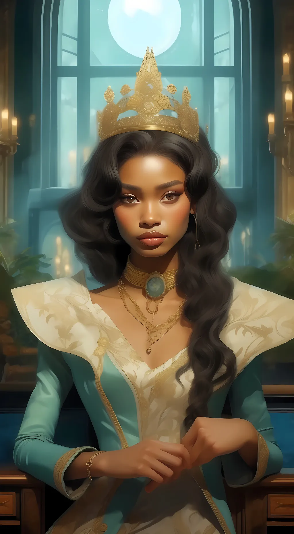 ai character: Tiana background