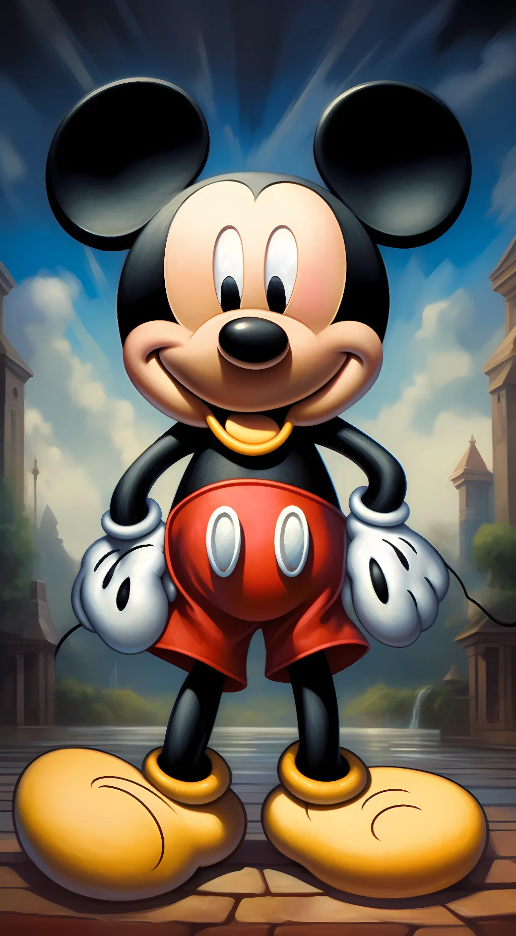 ai character: Mickey Mouse background