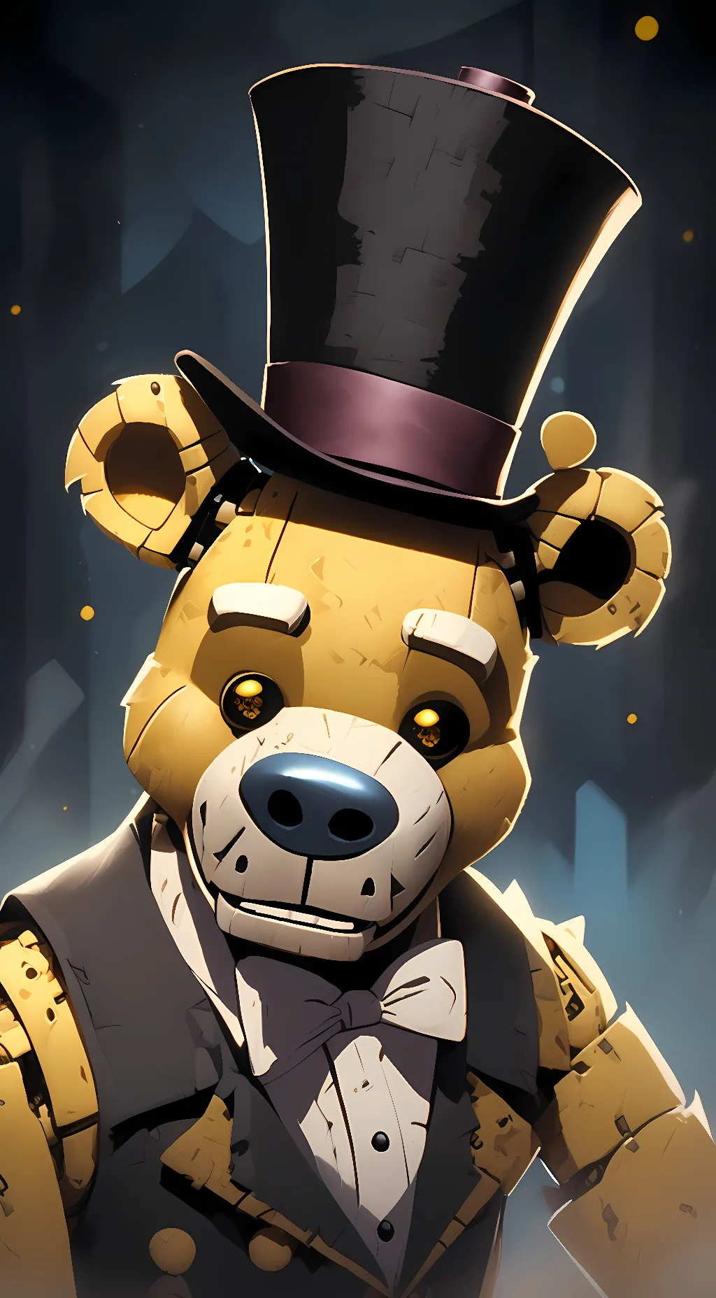 ai character: Golden Freddy background