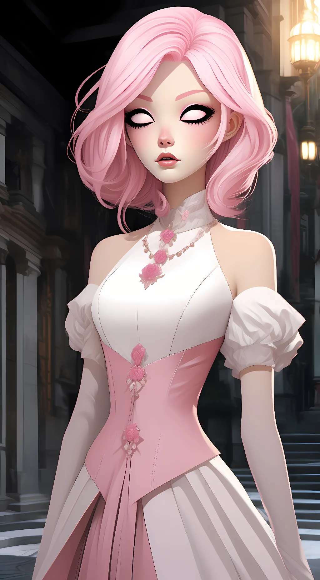 ai character: flower quartz background