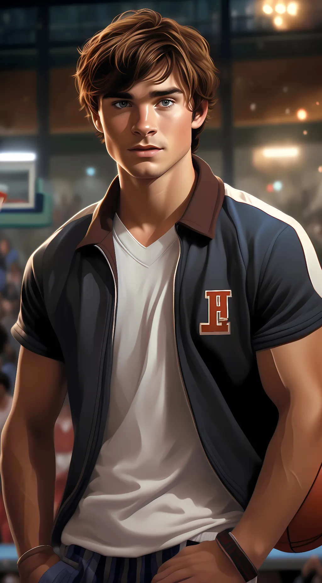 ai character: Troy Bolton  background