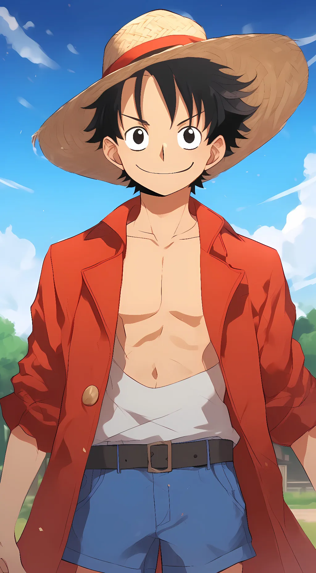ai character: Luffy background