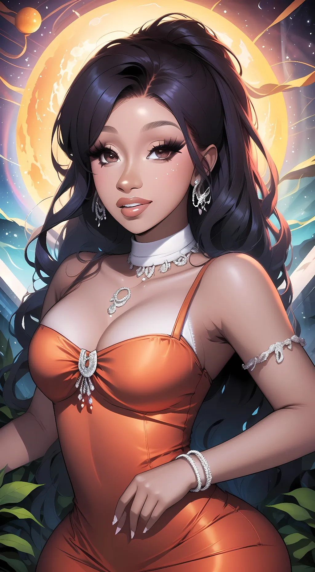 ai character: cardi b  background
