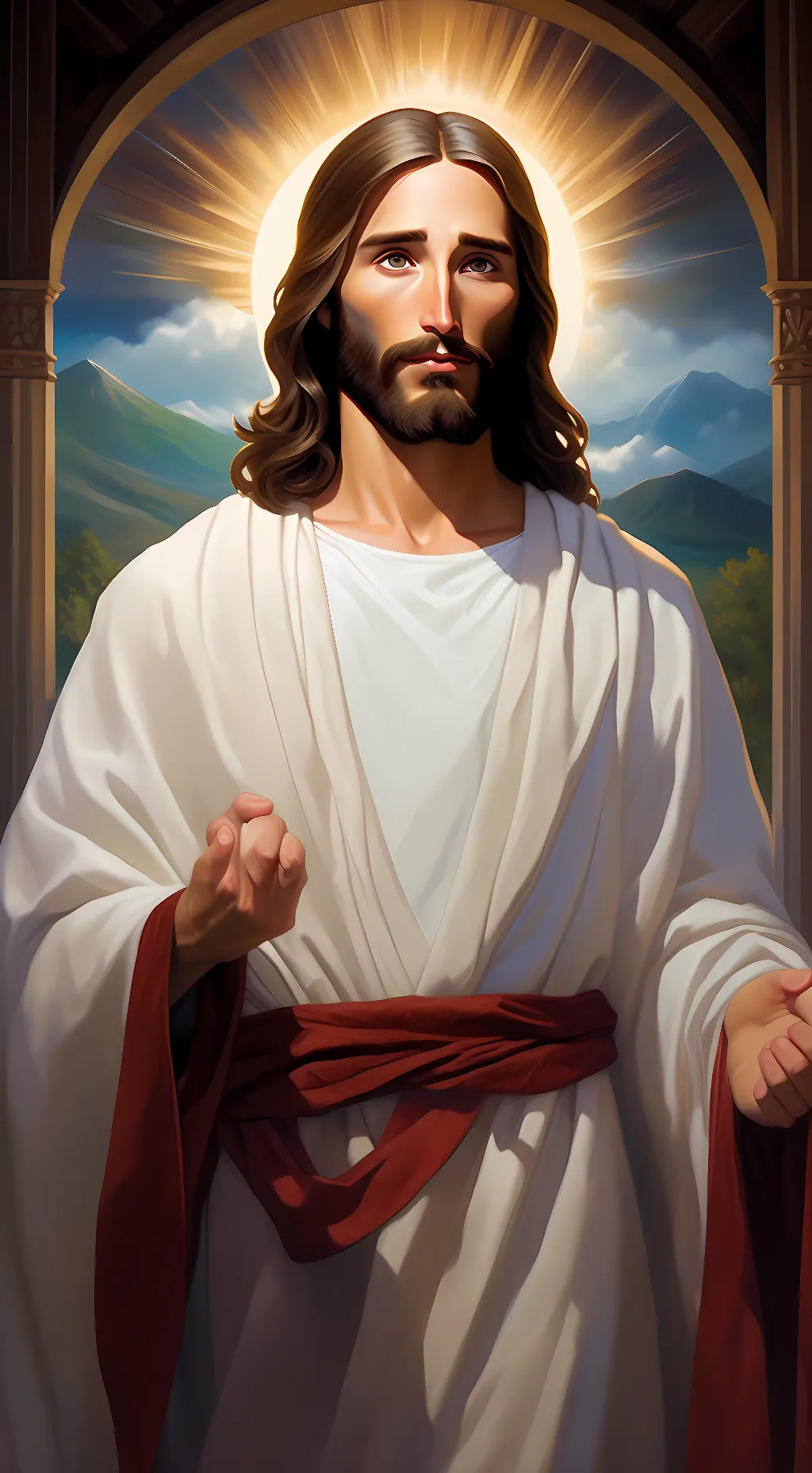 ai character: Jesus Christ background