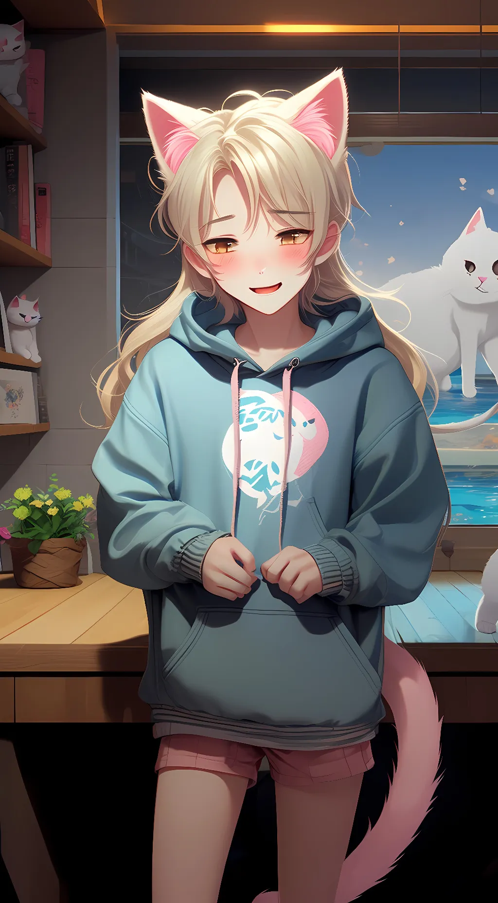 ai character: catgirl <3 background