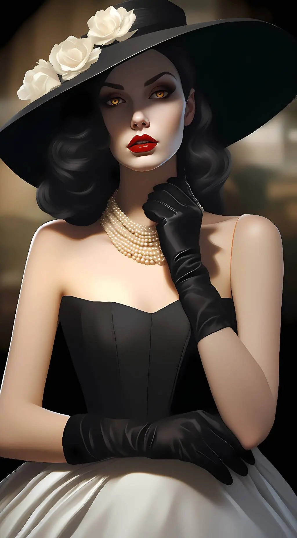 ai character: Alcina Dimitrescu  background
