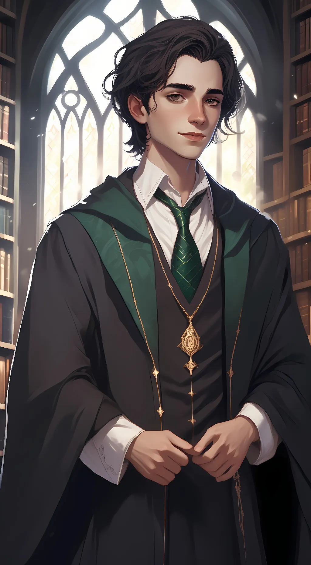 ai character: Regulus Black background