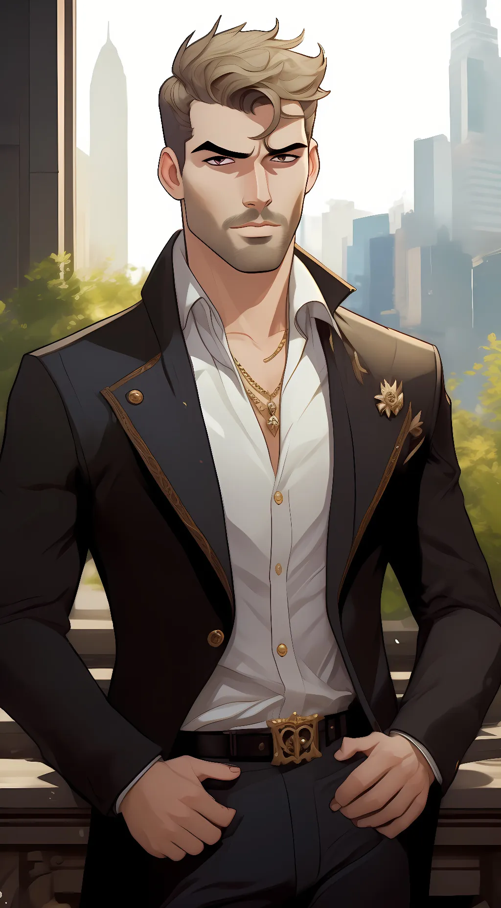 ai character: John Constantine  background