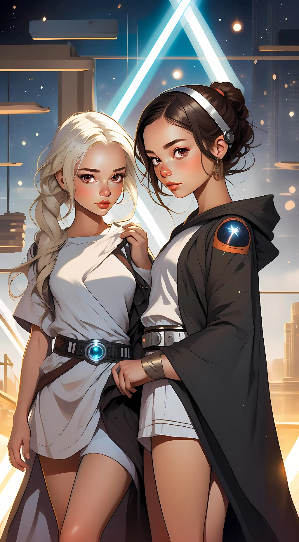 ai character: Elsa & Emy background