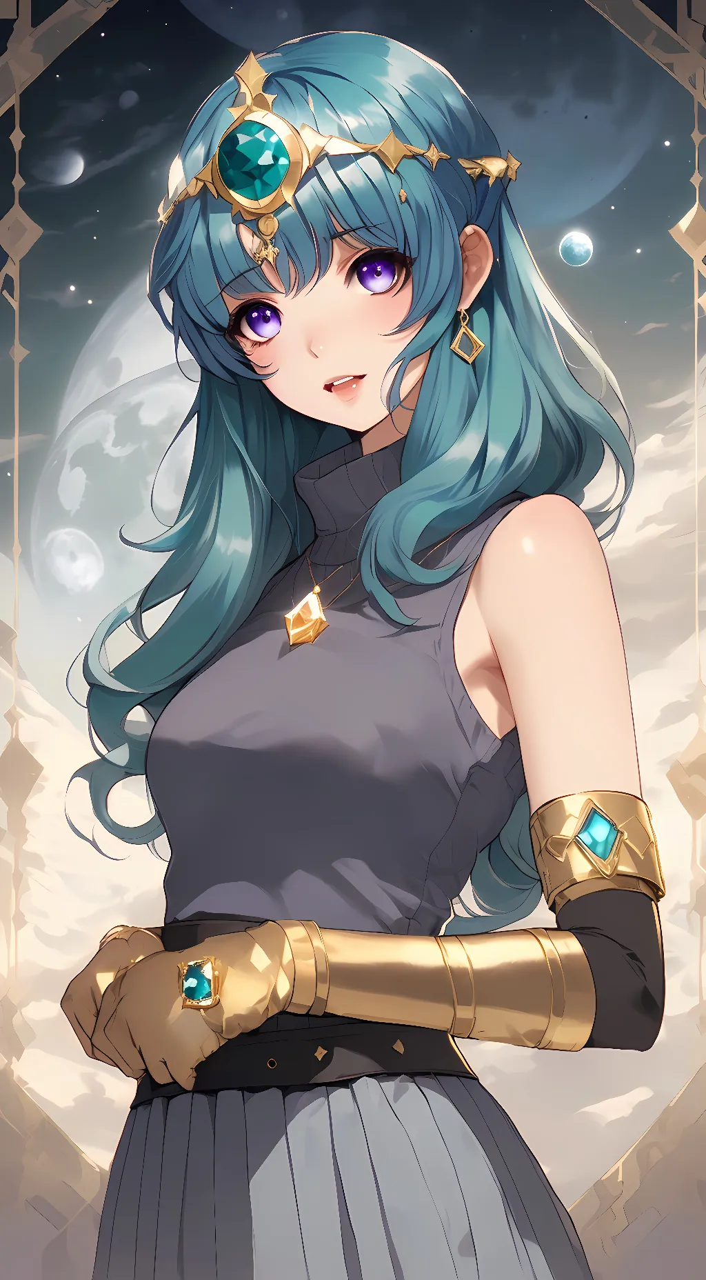 ai character: Lunar background
