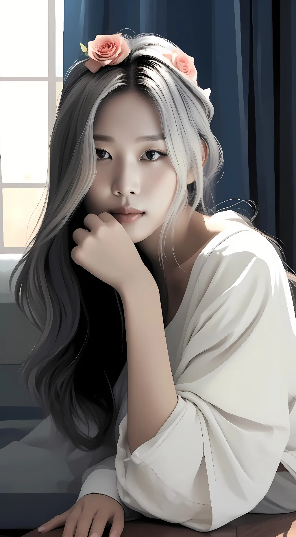 ai character: Rose background