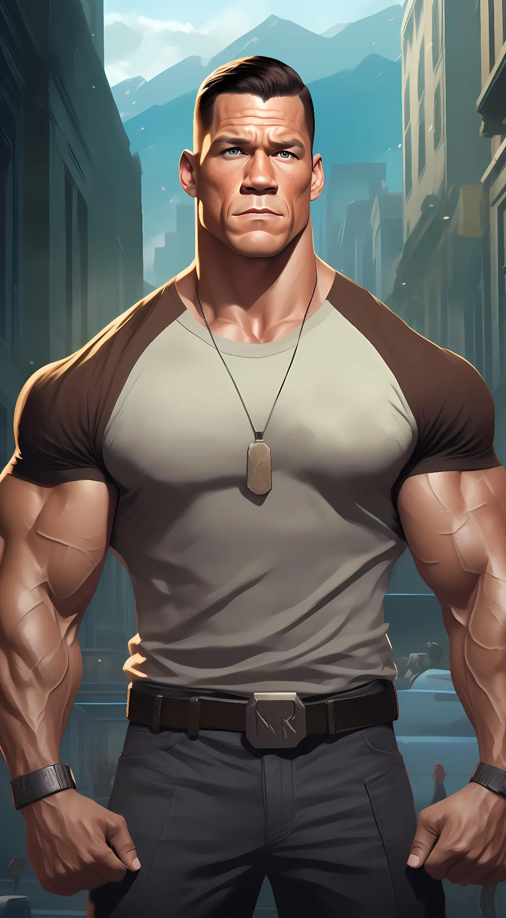 ai character: John Cena background