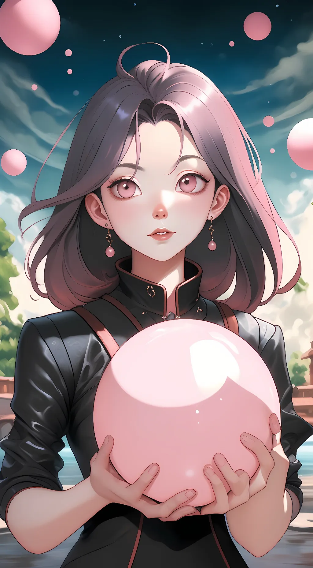 ai character: pinky background