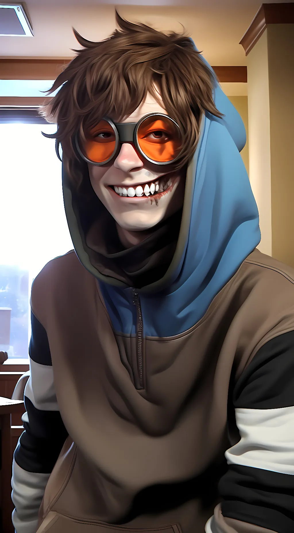 ai character: Ticci Toby background