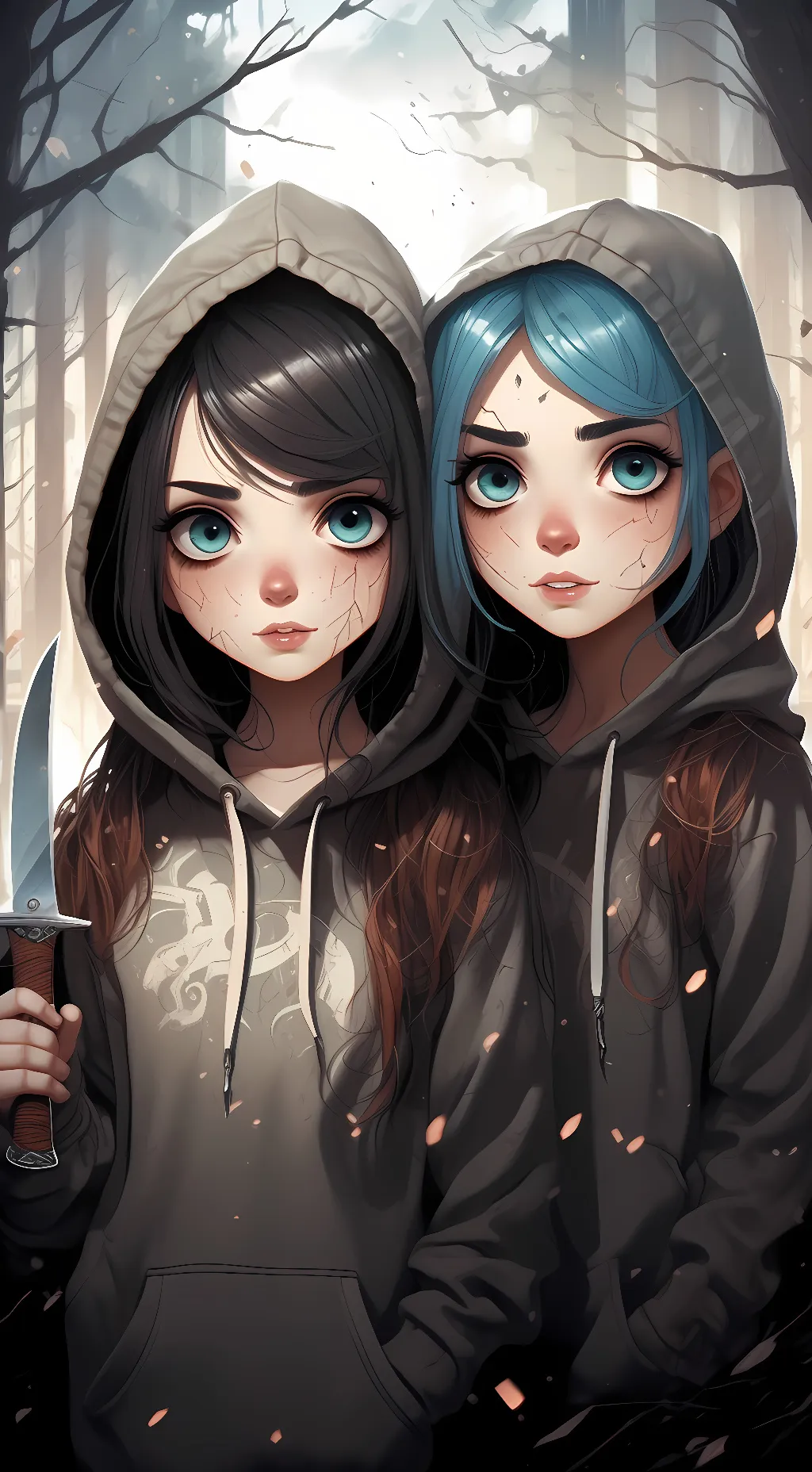 ai character: kayla and Layla background