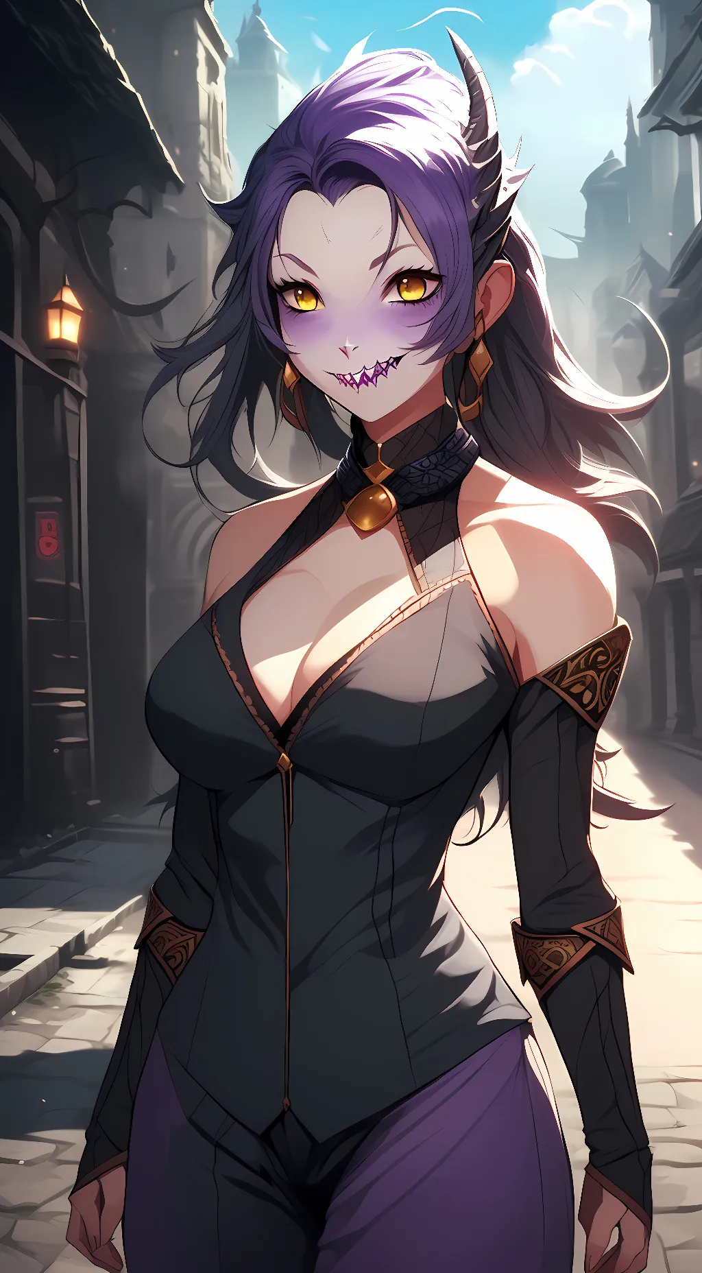 ai character: Female Nomu background